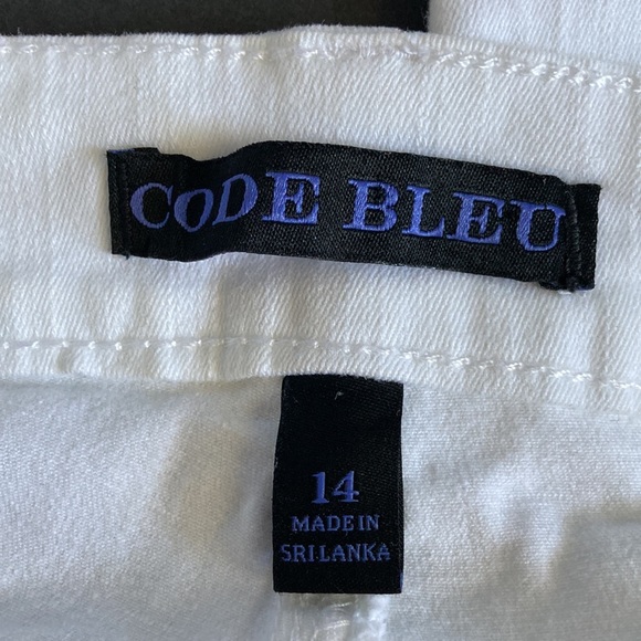 Code Bleu Gwen White Cropped Cuffed Jeans Size 14 - Picture 7 of 13